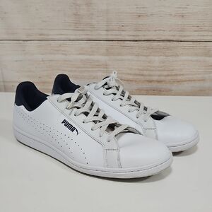 Puma Men's Smash Perf Soft Foam White and Black Sneakers 12